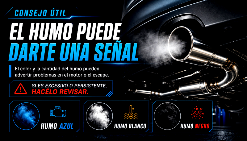 Consejo sobre las señales del humo del escape